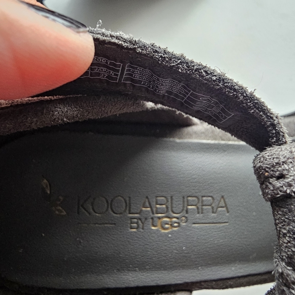 Koolaburra by UGG sandals gray Ashlyn suede open tie 10 comfortable - Picture 8 of 9